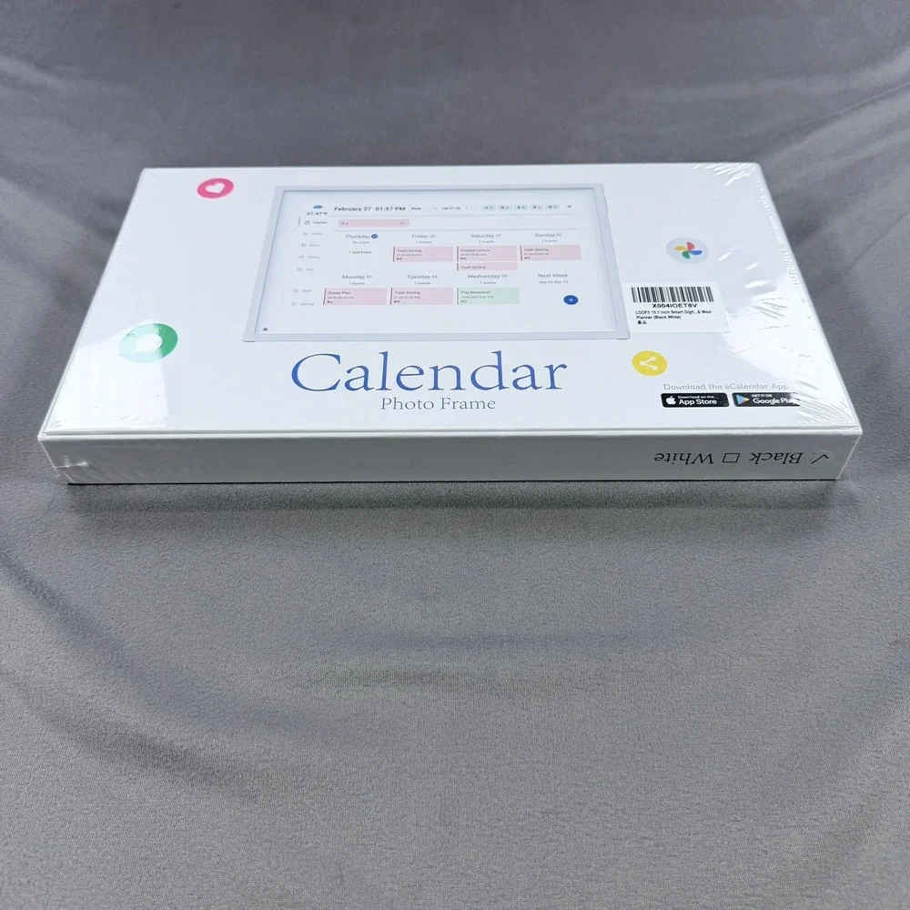 LOOFII 10.1 Inch White Smart Digital Calendar & Meal Planner Photo Frame WiFi